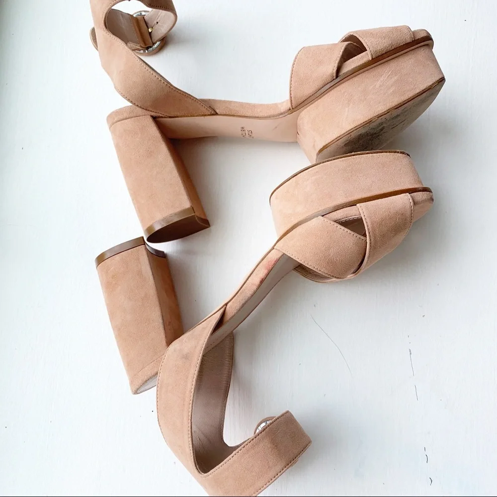 STUART WEITZMAN Suede Platform Sandals